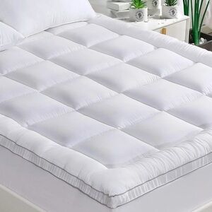 Thick Mattress Topper Quilted Cooling Mattress Pad 8"-21" Deep Pocket Soft Twin